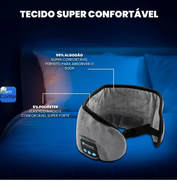 SleepBeats Pro –  Máscara de Dormir com Fone De Ouvido Bluetooth-Durma Tranquilo!