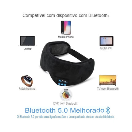 SleepBeats Pro –  Máscara de Dormir com Fone De Ouvido Bluetooth-Durma Tranquilo!
