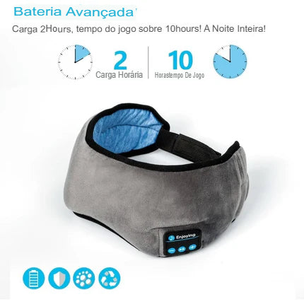 SleepBeats Pro –  Máscara de Dormir com Fone De Ouvido Bluetooth-Durma Tranquilo!